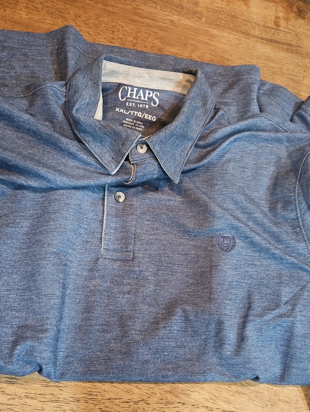 Chaps Men’s Heather Blue Polo Shirt Xxl- Nwt